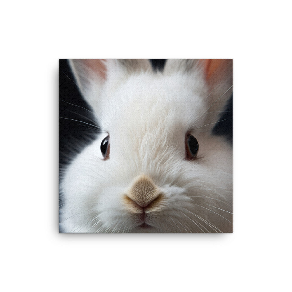 Charming Dwarf Hotot Bunny Canvas - PosterfyAI.com