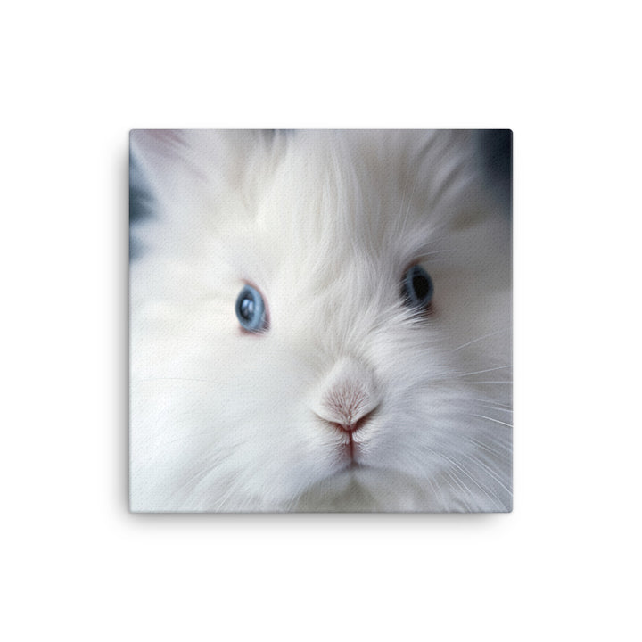 Charming Satin Angora Bunny Canvas - PosterfyAI.com