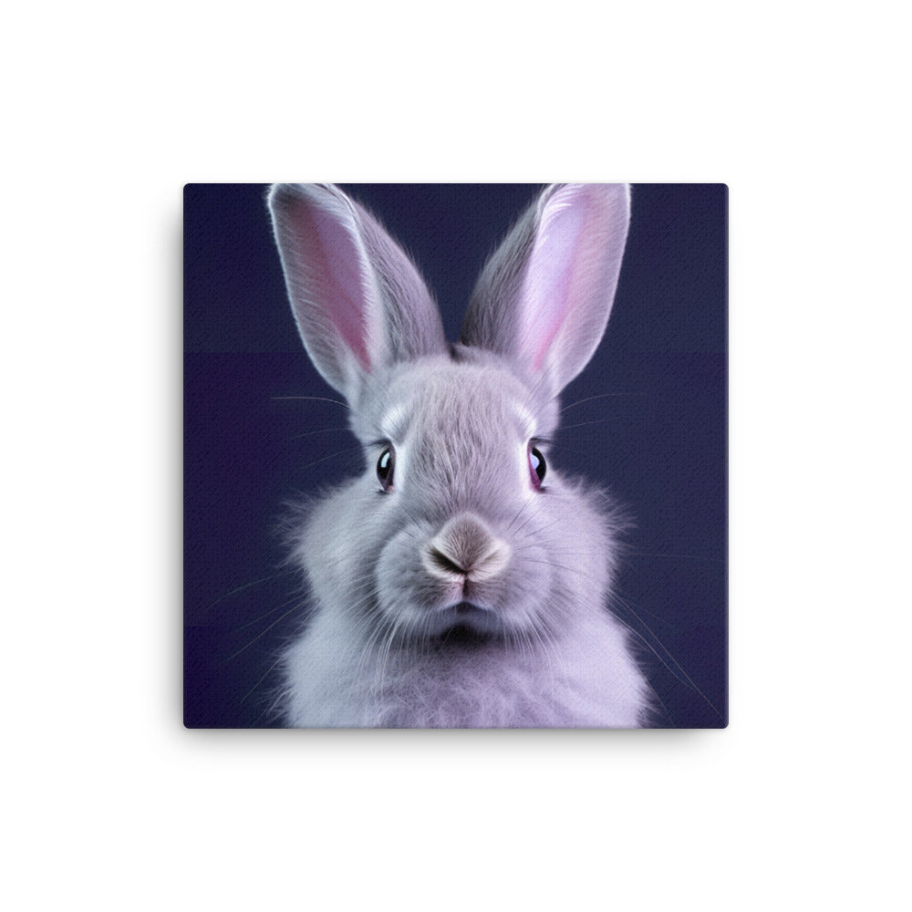 Lilac Bunny Canvas - PosterfyAI.com