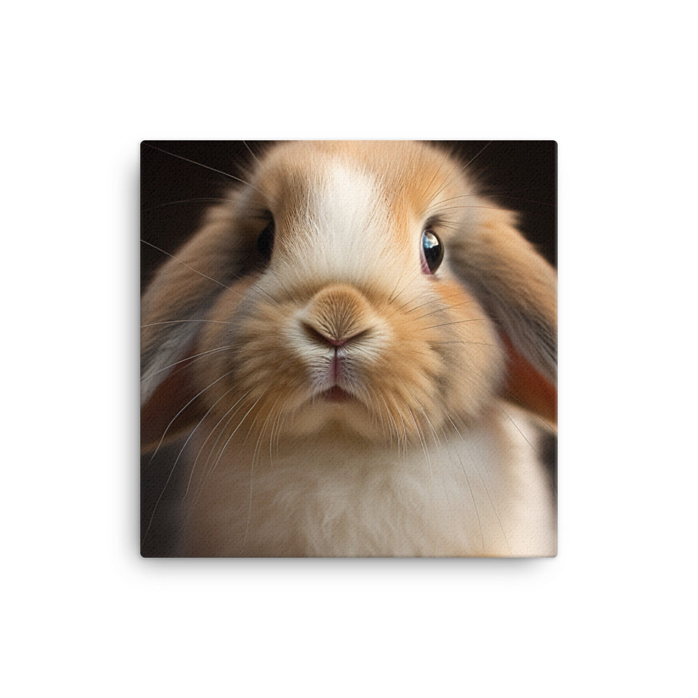 Mini Lop Bunny Canvas - PosterfyAI.com