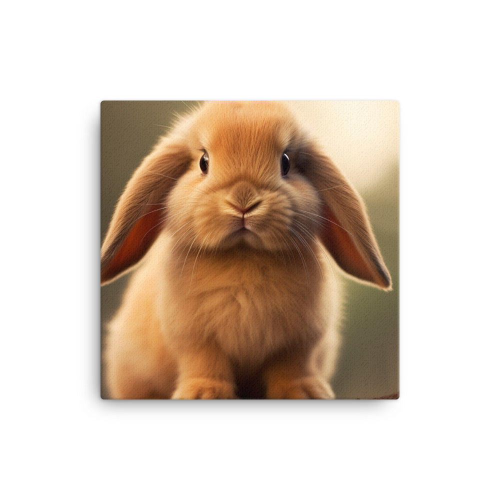 Adorable Mini Lop Bunny Canvas - PosterfyAI.com