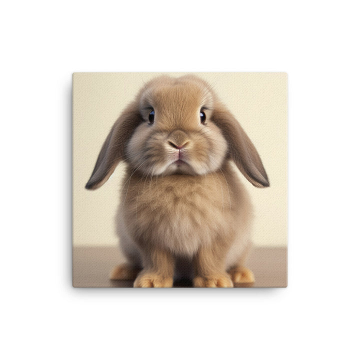 Adorable Mini Lop Bunny Canvas - PosterfyAI.com