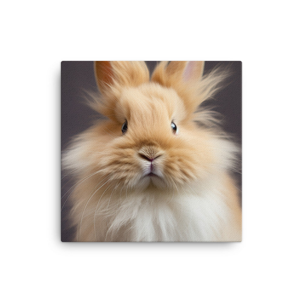 Adorable Lionhead Bunny Canvas - PosterfyAI.com