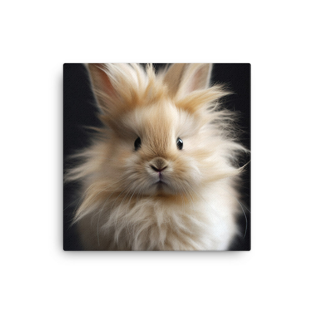 Adorable Lionhead Bunny Canvas - PosterfyAI.com