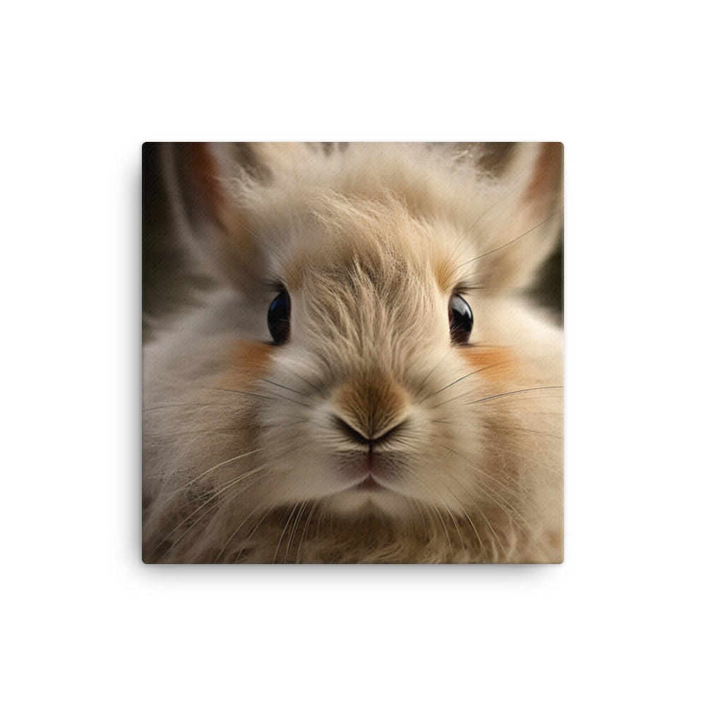 Charming Jersey Wooly Bunny Canvas - PosterfyAI.com