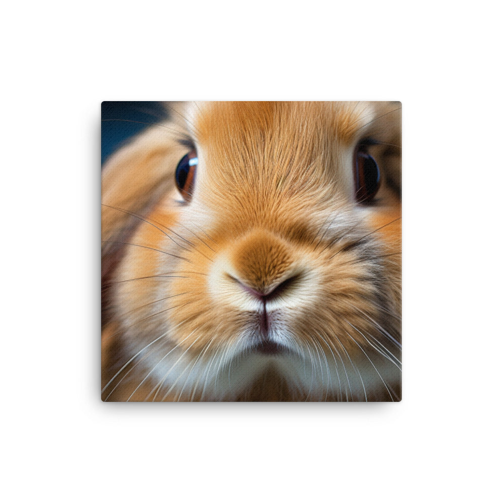 Charming Holland Lop Bunny Canvas - PosterfyAI.com