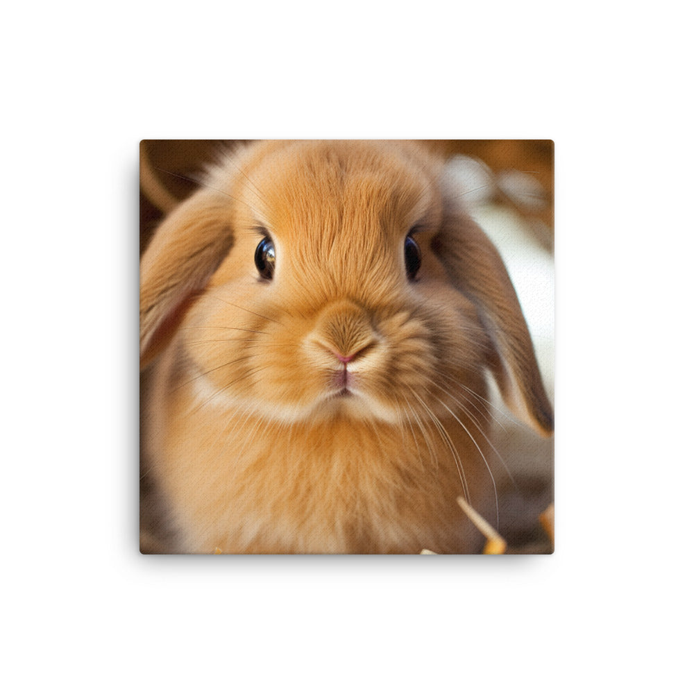 Adorable Holland Lop Bunny Canvas - PosterfyAI.com