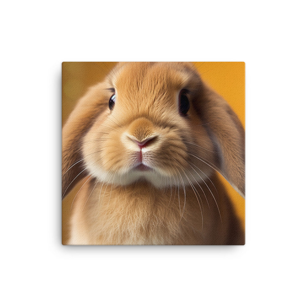 Adorable English Lop Bunny Canvas - PosterfyAI.com