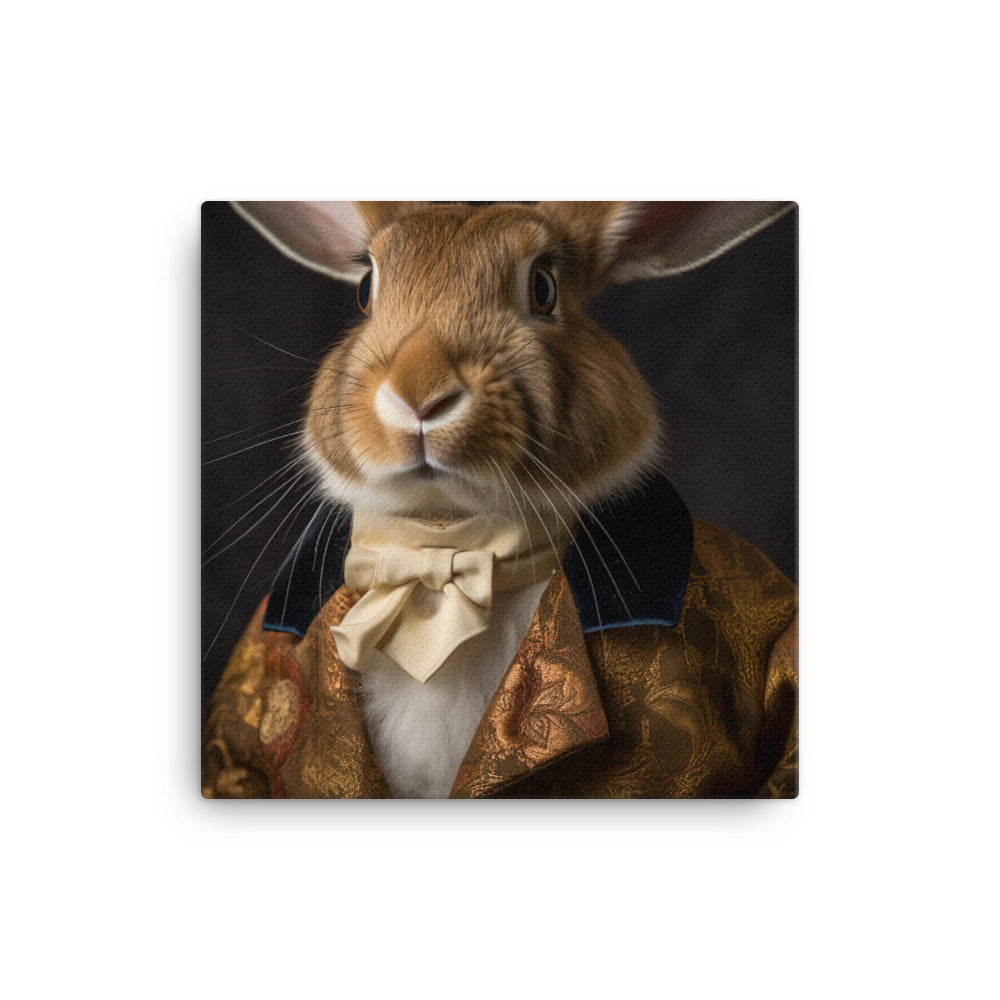 Dutch Bunny with a Stylish Pose Canvas - PosterfyAI.com