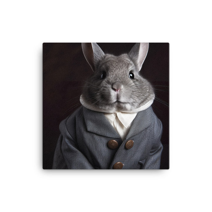 Chinchilla Bunny with a Stylish Pose Canvas - PosterfyAI.com