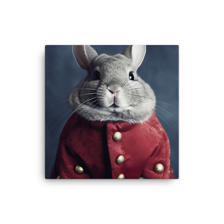 Chinchilla Bunny with a Stylish Pose Canvas - PosterfyAI.com