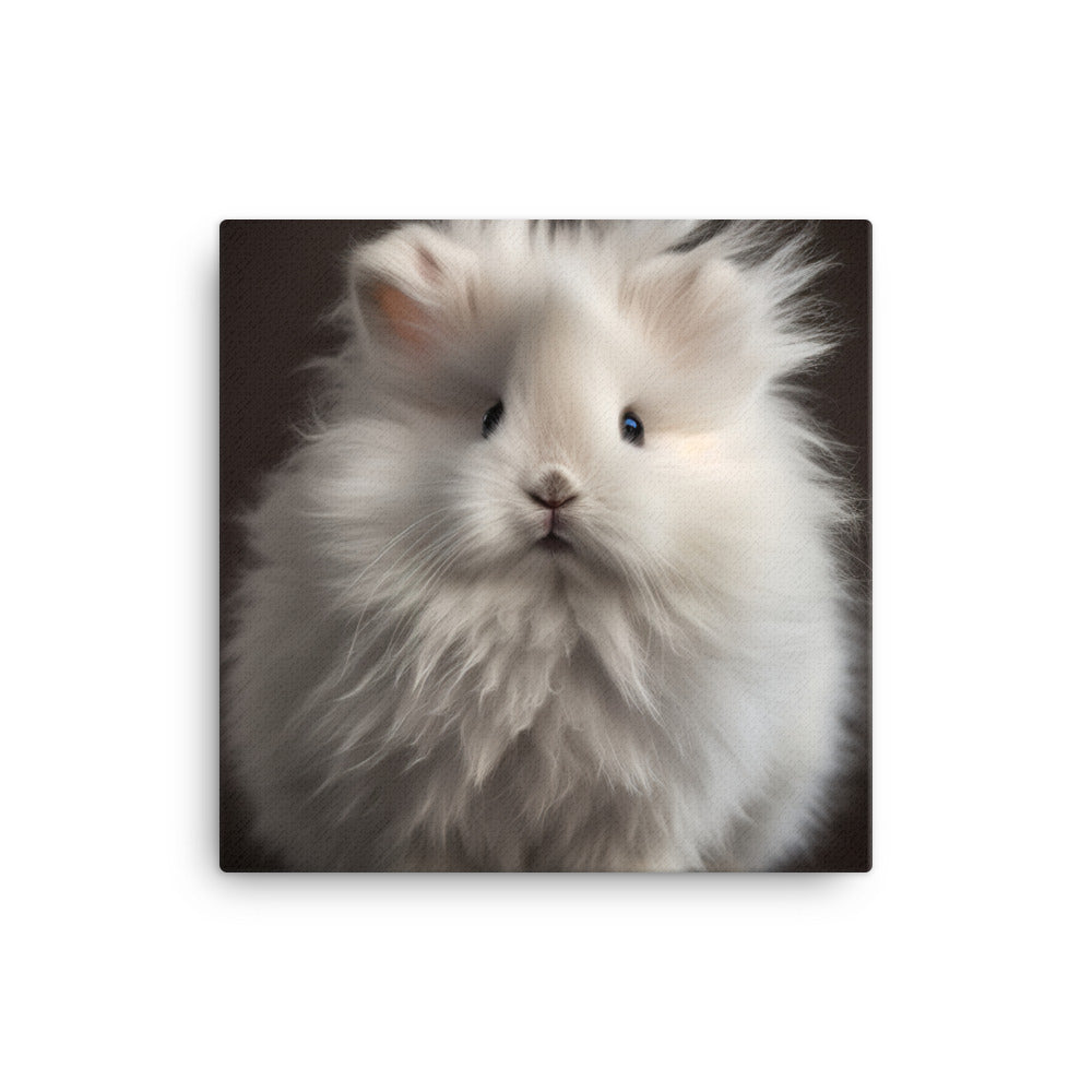 Fluffy Angora Bunny Canvas - PosterfyAI.com