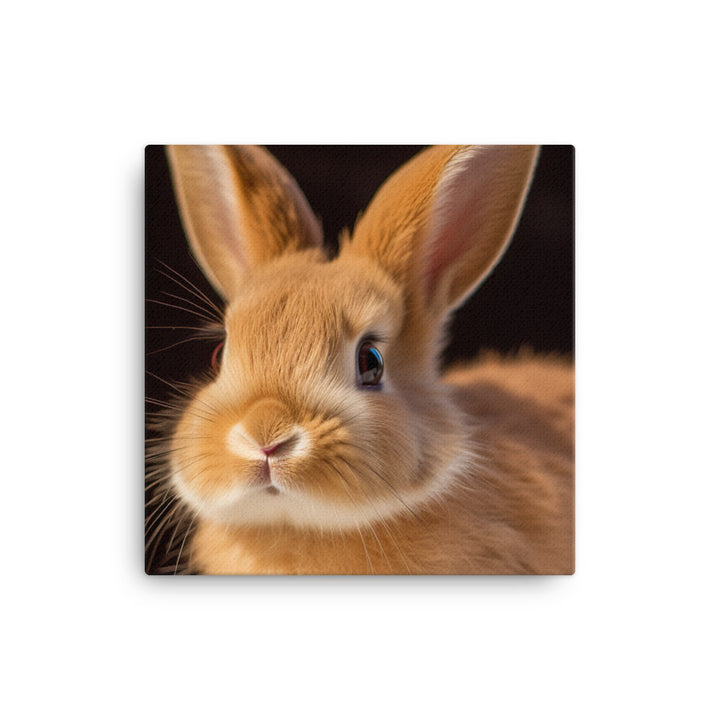 Adorable American Bunny Canvas - PosterfyAI.com