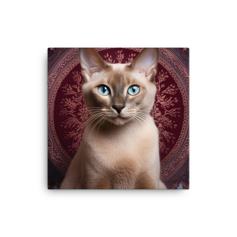 Luxurious Coat of Tonkinese Cat Canvas - PosterfyAI.com