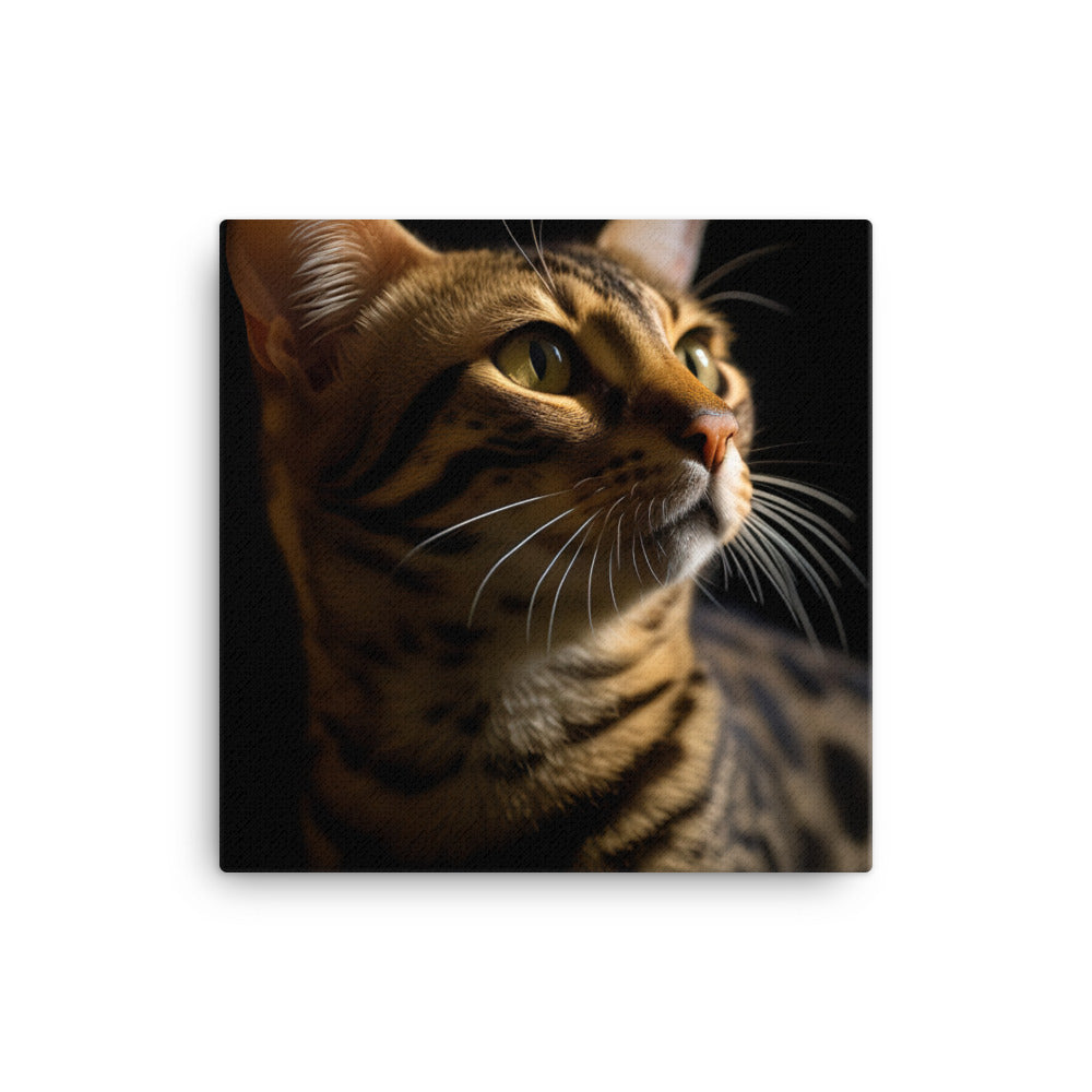 Majestic Beauty of Ocicat Cat Canvas - PosterfyAI.com