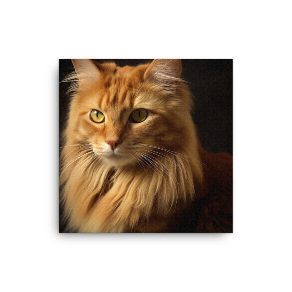 Timeless Appeal of Manx Cat Canvas - PosterfyAI.com