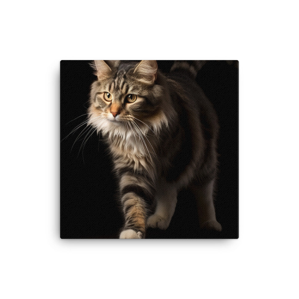 Playfulness of Manx Cat Canvas - PosterfyAI.com