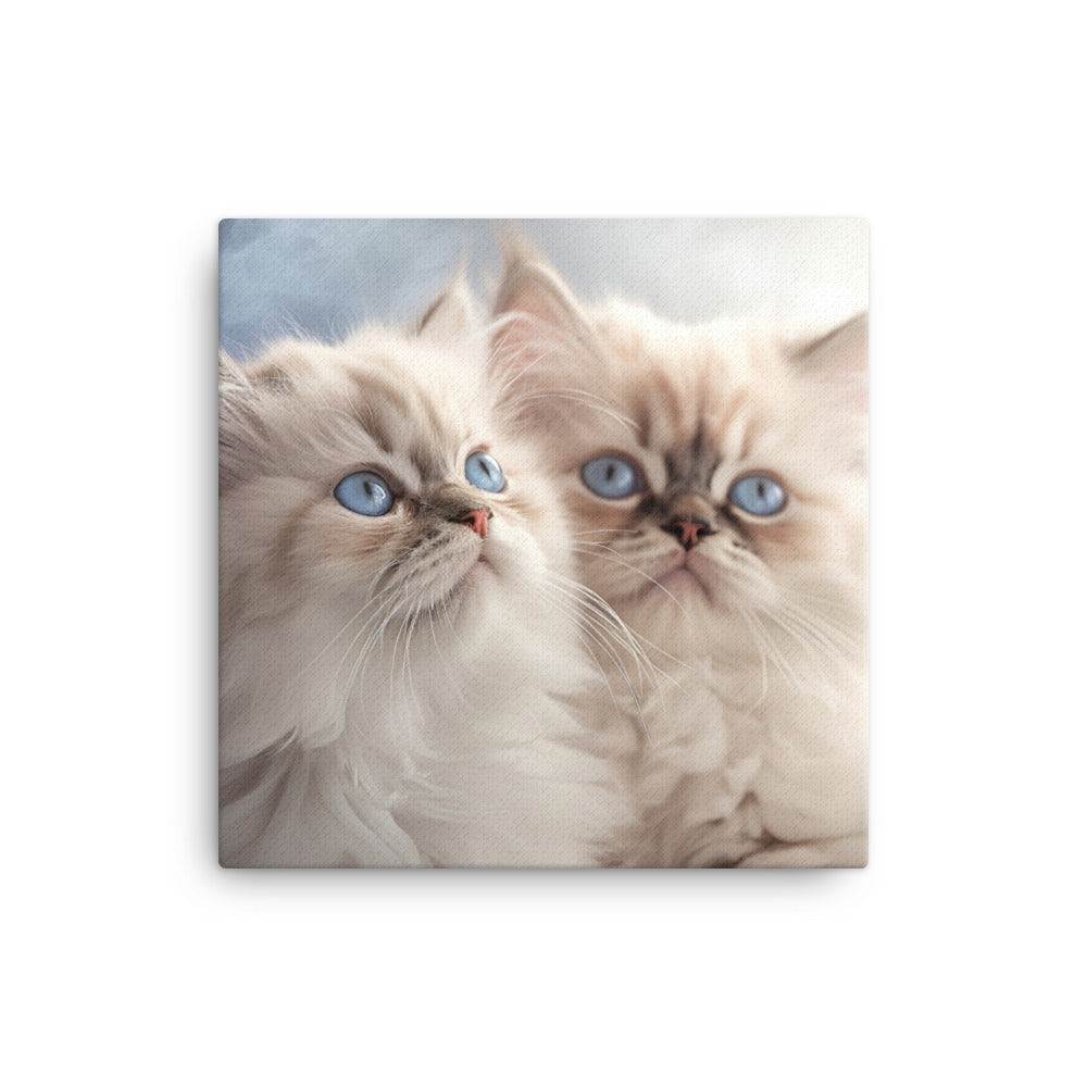 Serene World of Himalayan Kittens Canvas - PosterfyAI.com