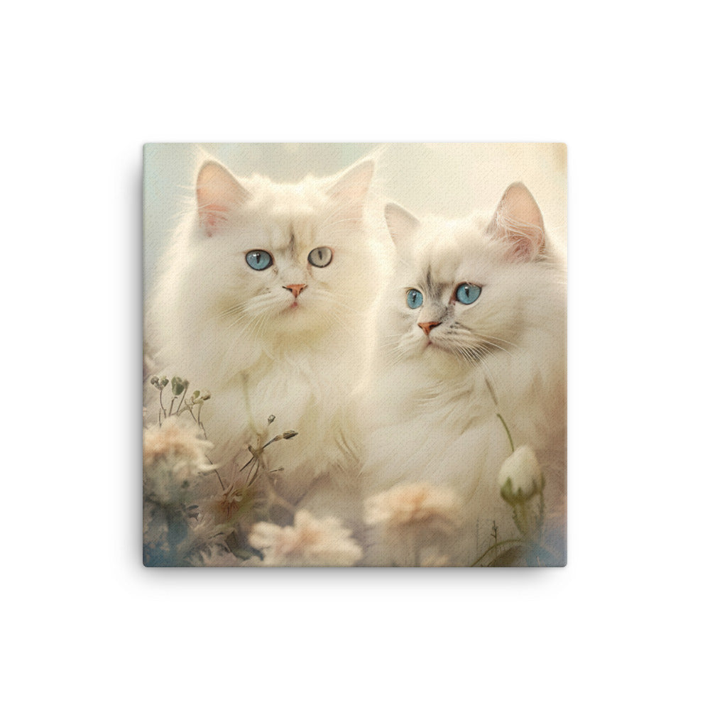 Serene World of Himalayan Kittens Canvas - PosterfyAI.com