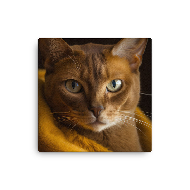 Elegance of Burmese Cat Canvas - PosterfyAI.com