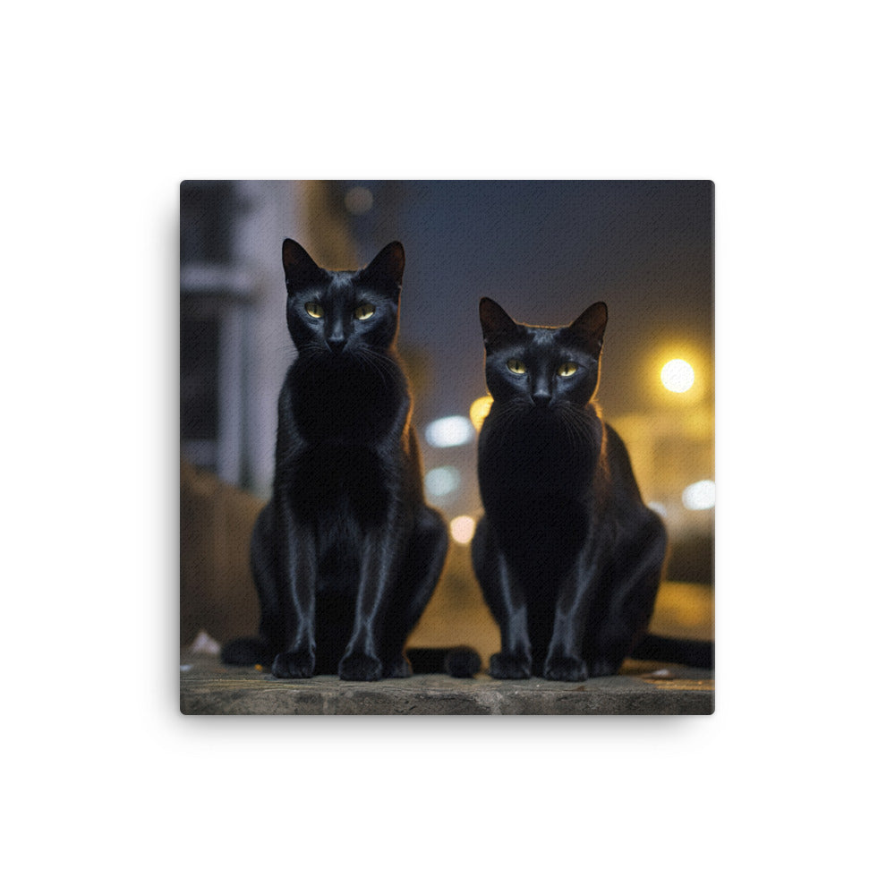 Elegance of Bombay Cats Canvas - PosterfyAI.com