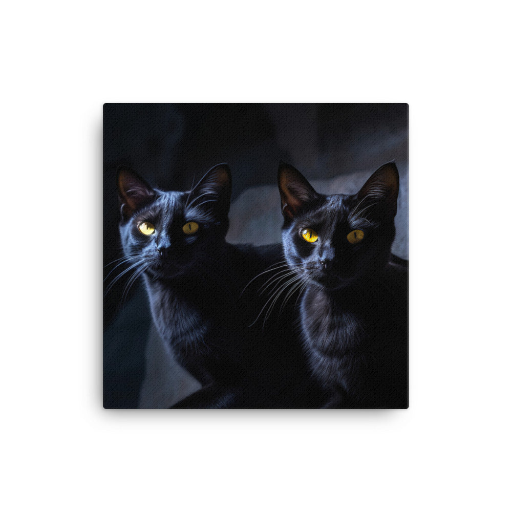 Elegance of Bombay Cats Canvas - PosterfyAI.com