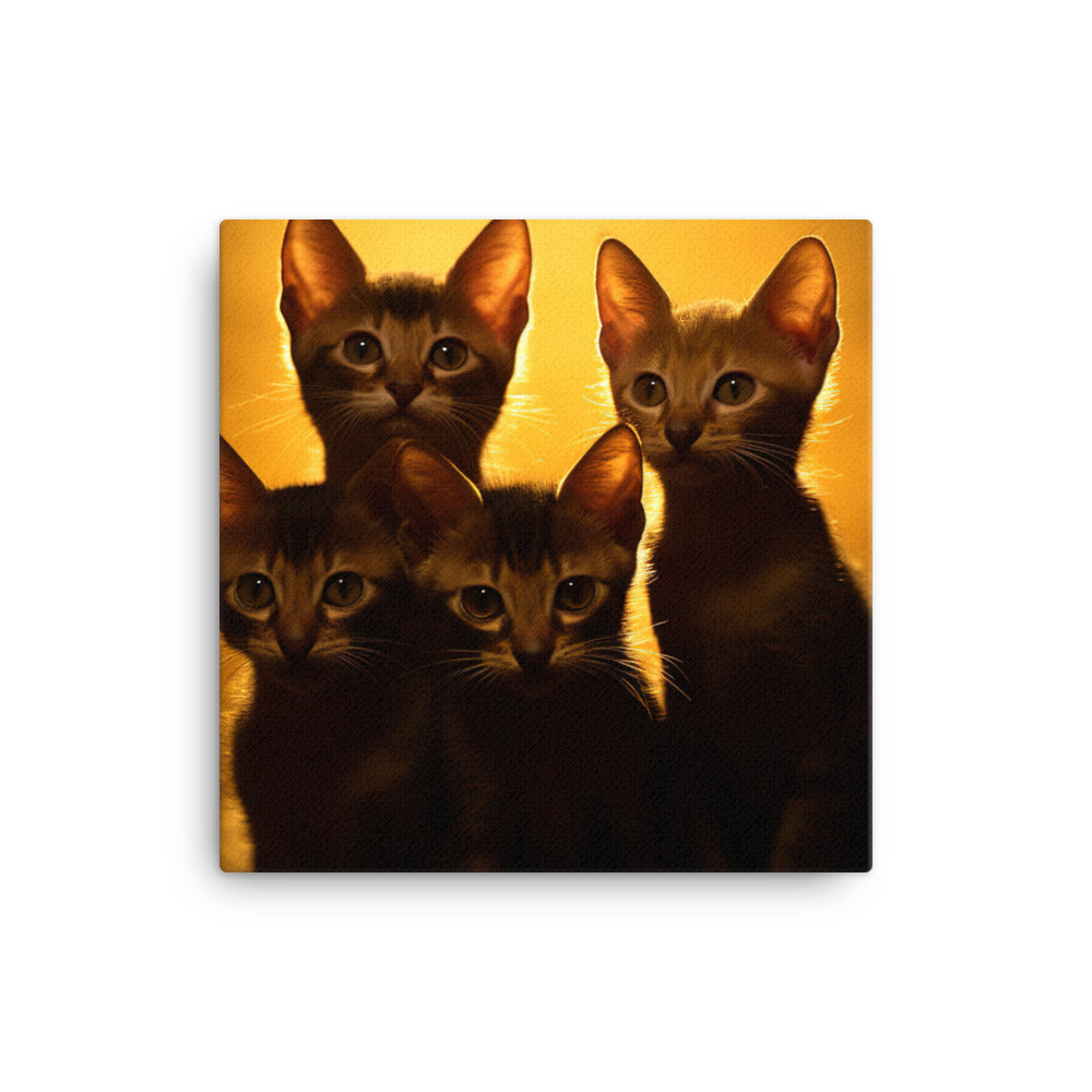 Bombay Kittens Canvas - PosterfyAI.com