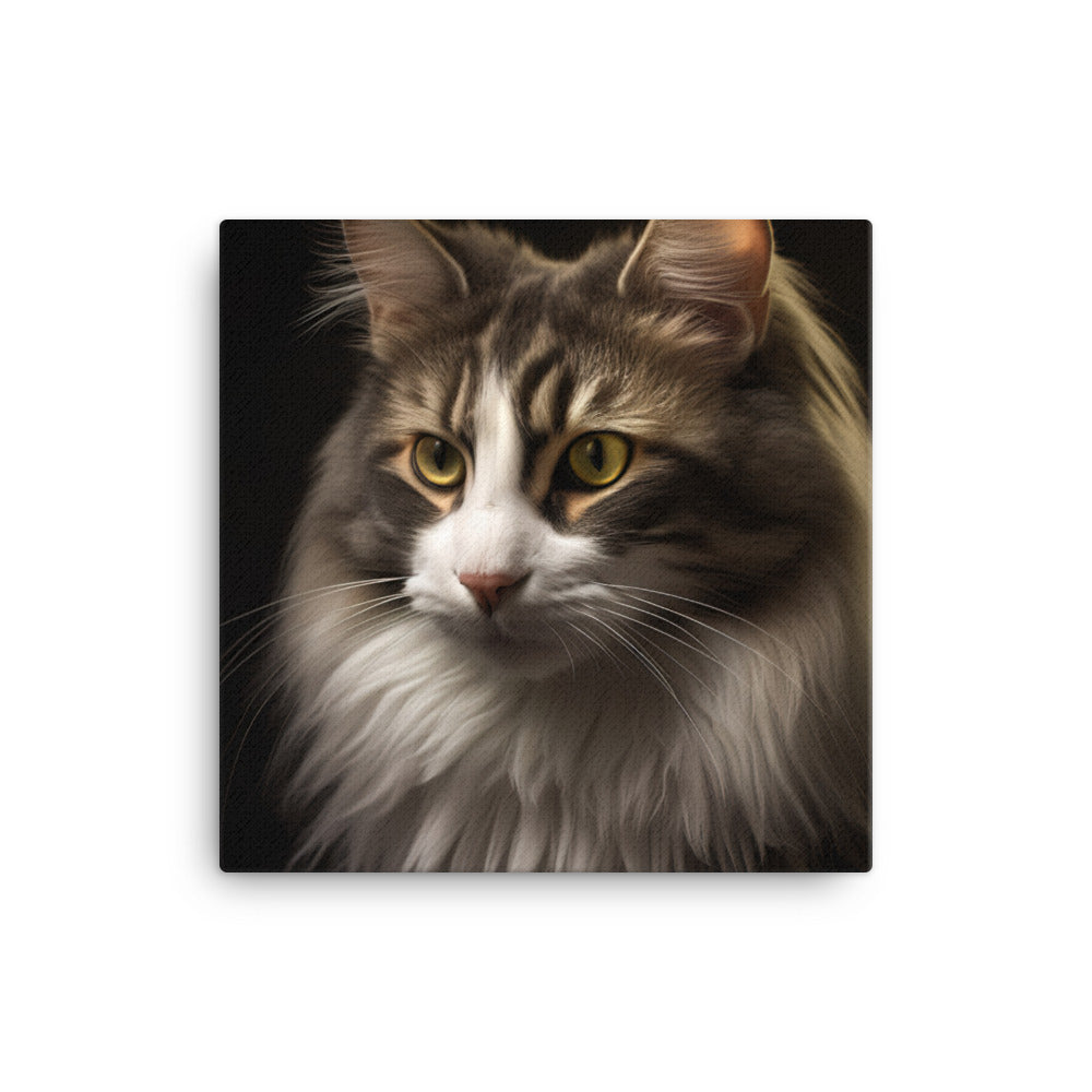 Norwegian Forest Cat Canvas - PosterfyAI.com