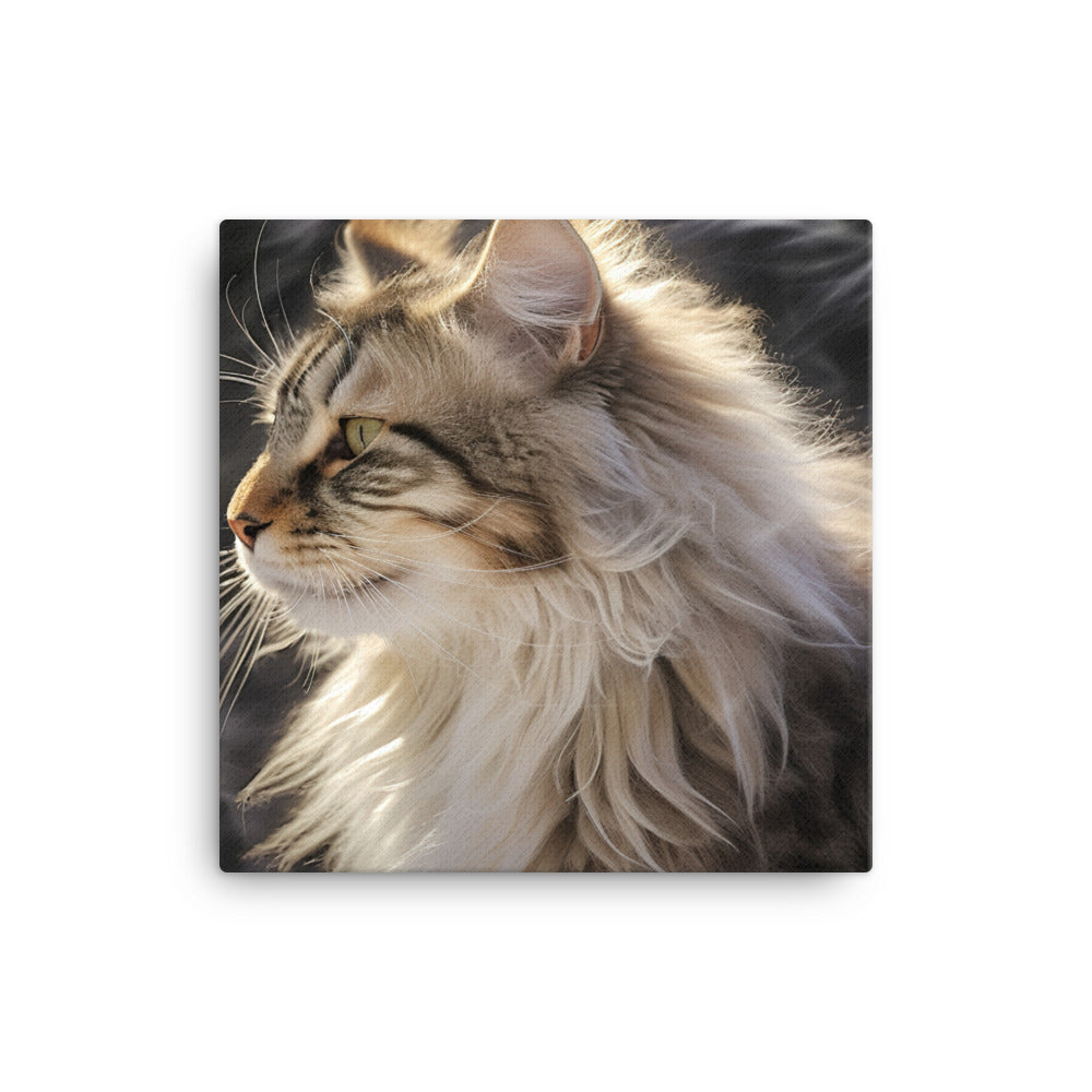 Norwegian Forest Cat Canvas - PosterfyAI.com