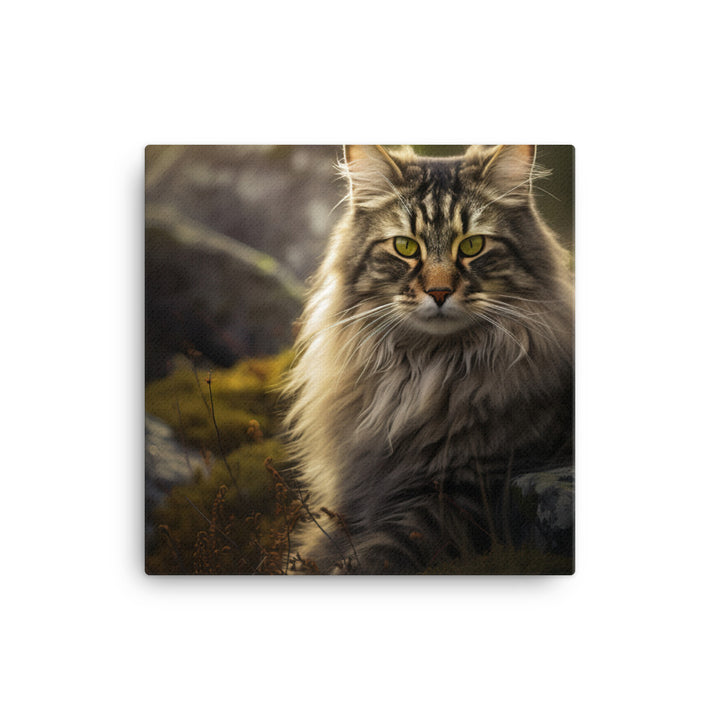 Norwegian Forest Cat Canvas - PosterfyAI.com