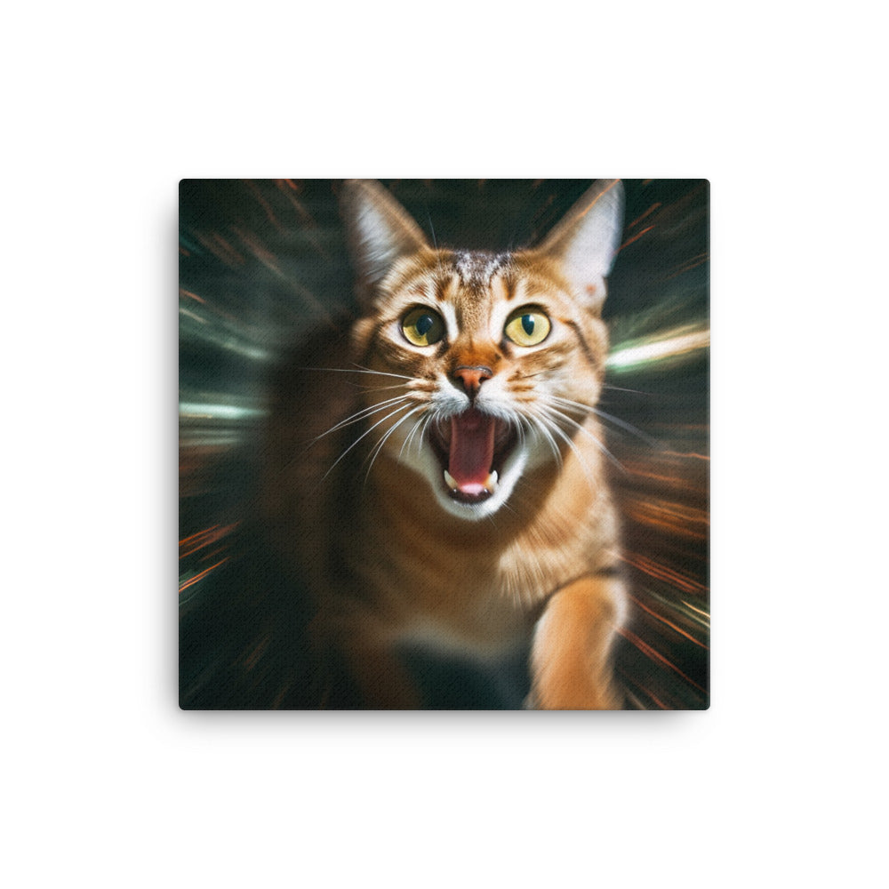 Abyssinian Cat Canvas - PosterfyAI.com