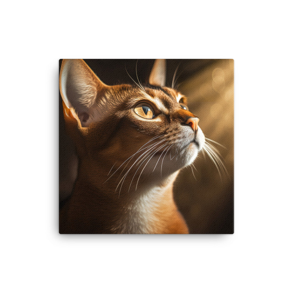 Abyssinian Cat Canvas - PosterfyAI.com