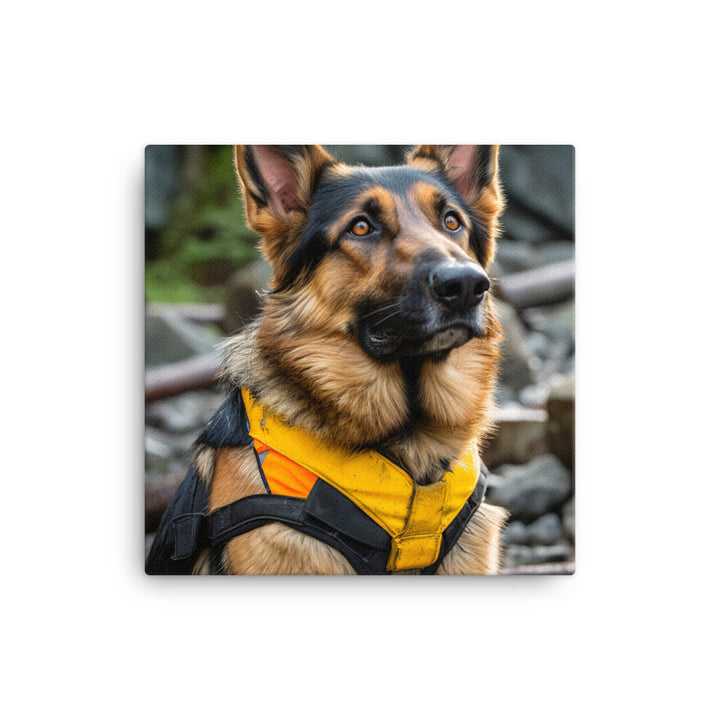 German Shepherd Canvas - PosterfyAI.com