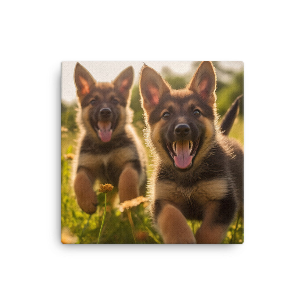 German Shepherd Canvas - PosterfyAI.com