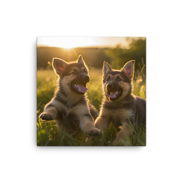 German Shepherd Canvas - PosterfyAI.com