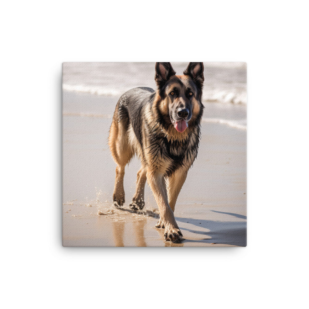 German Shepherd Canvas - PosterfyAI.com