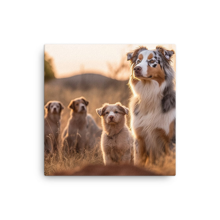 Australian Shepherd Canvas - PosterfyAI.com