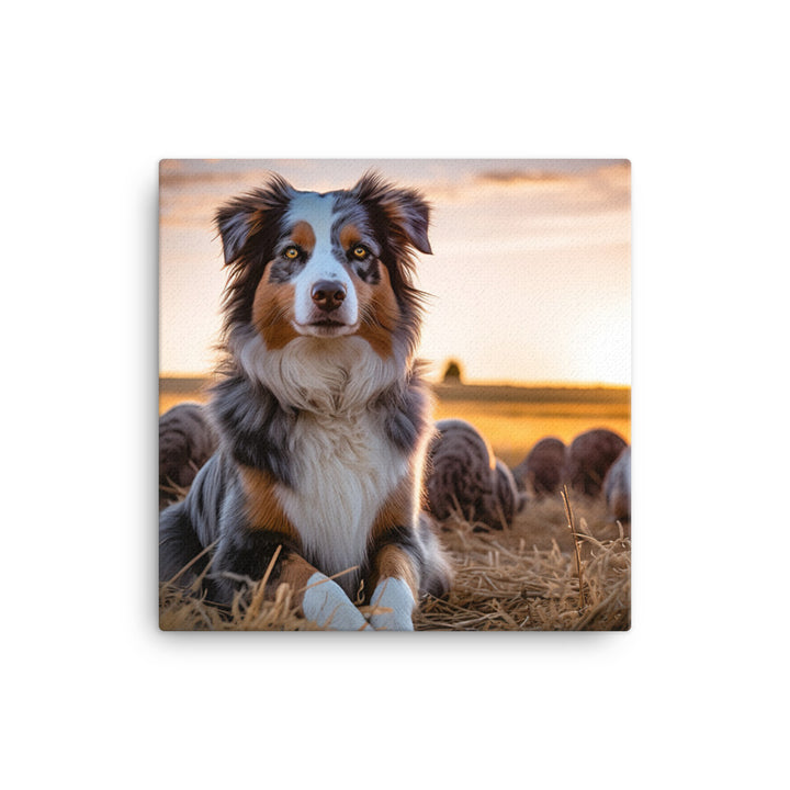 Australian Shepherd Canvas - PosterfyAI.com