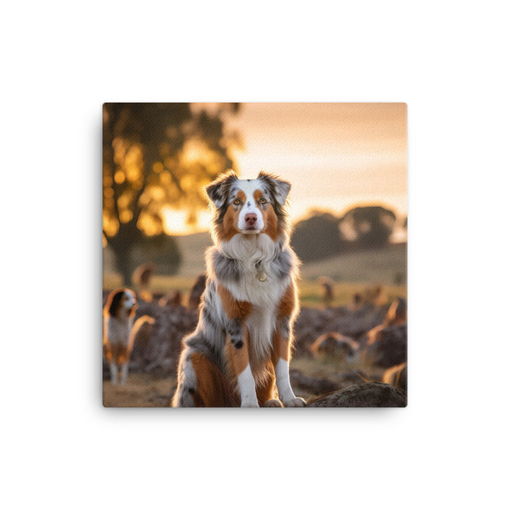 Australian Shepherd Canvas - PosterfyAI.com