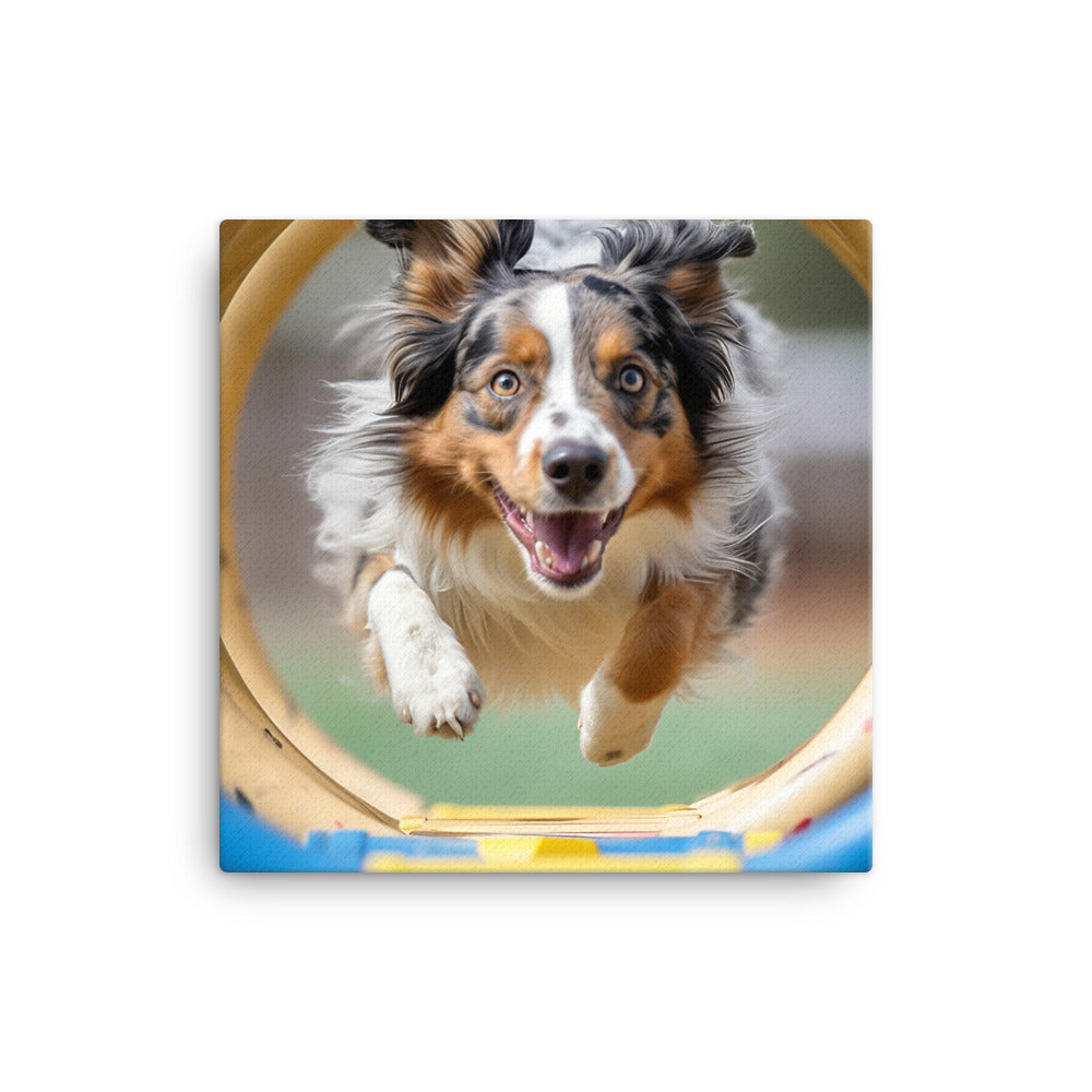 Australian Shepherd Canvas - PosterfyAI.com