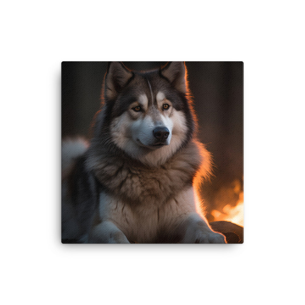 Alaskan Malamute Canvas - PosterfyAI.com