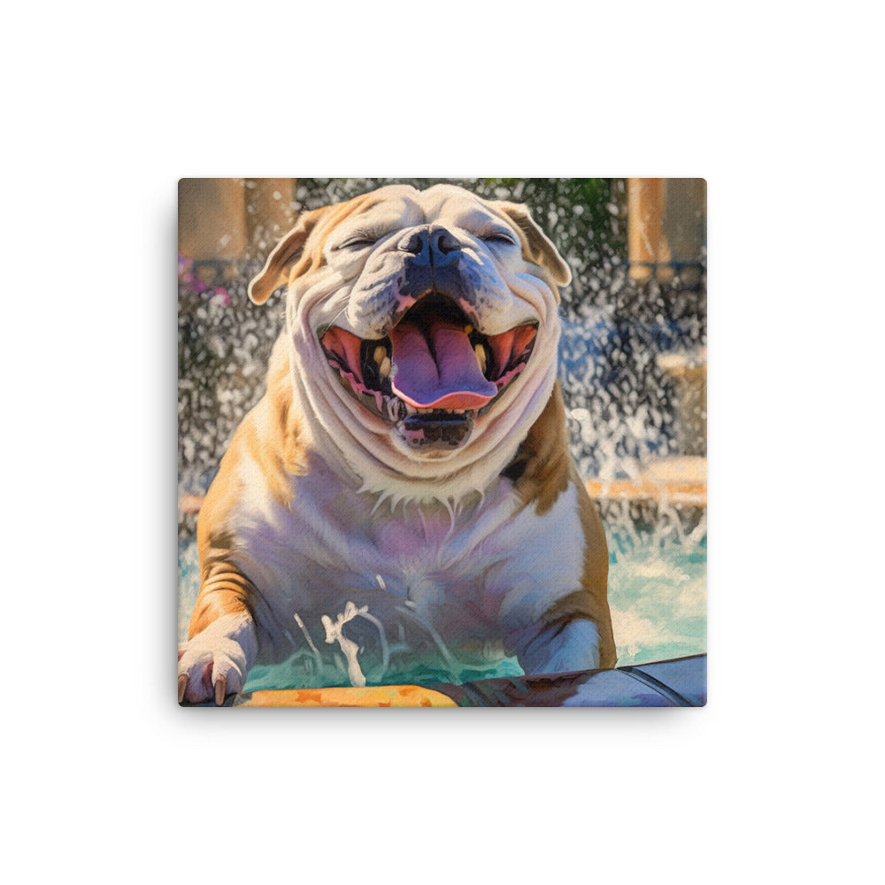 Bulldog Canvas - PosterfyAI.com