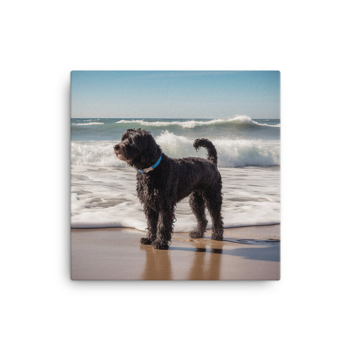 Portuguese Water Dog Canvas - PosterfyAI.com