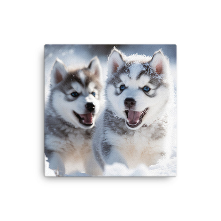 Siberian Husky Canvas - PosterfyAI.com