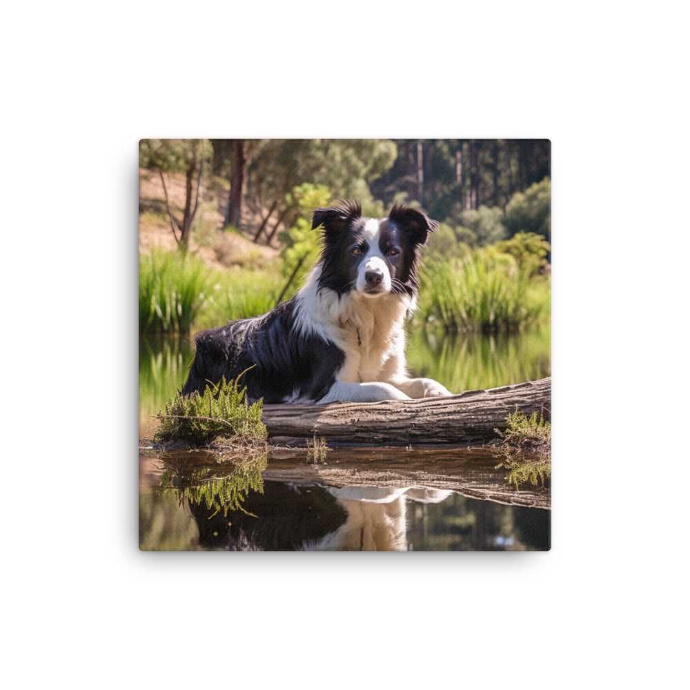 Border Collie Canvas - PosterfyAI.com