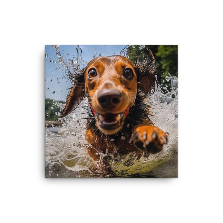 Dachshund Canvas - PosterfyAI.com