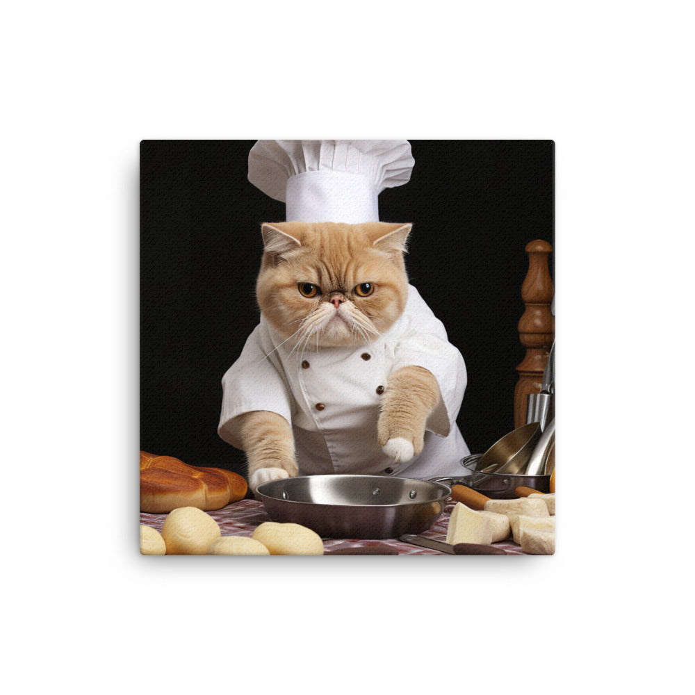 Exotic Shorthair Chef Canvas - PosterfyAI.com