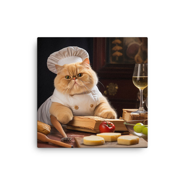 Exotic Shorthair Chef Canvas - PosterfyAI.com