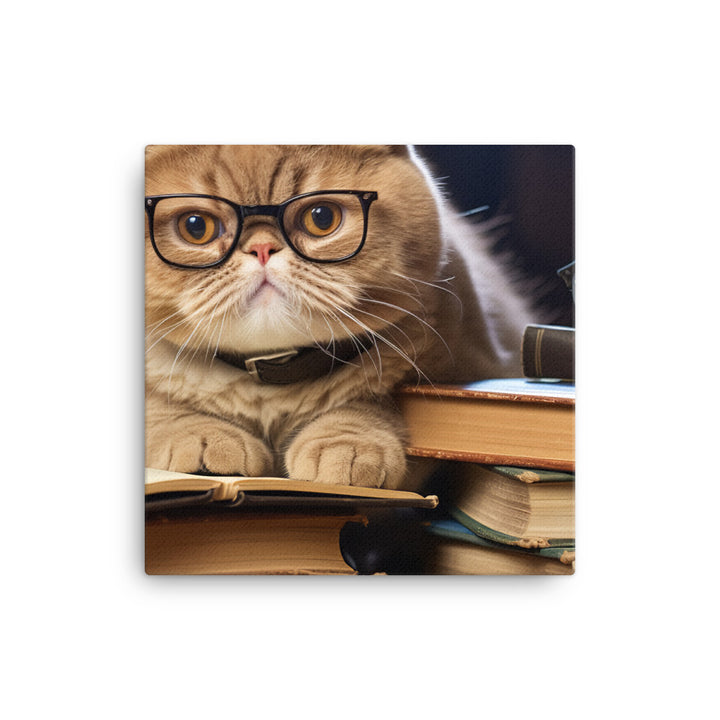 Exotic Shorthair Student Canvas - PosterfyAI.com