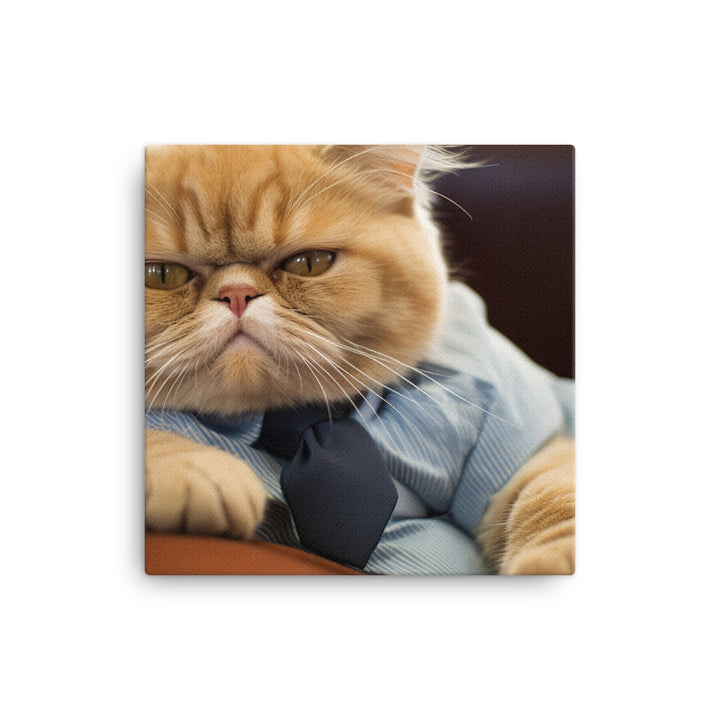 Exotic Shorthair Sales Consultant Canvas - PosterfyAI.com